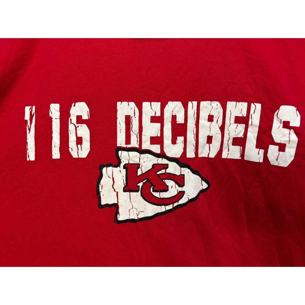 Kansas City Chiefs NFL Team Apparel Mens T-Shirt Red Graphic 16 Decibels NWT 3XL